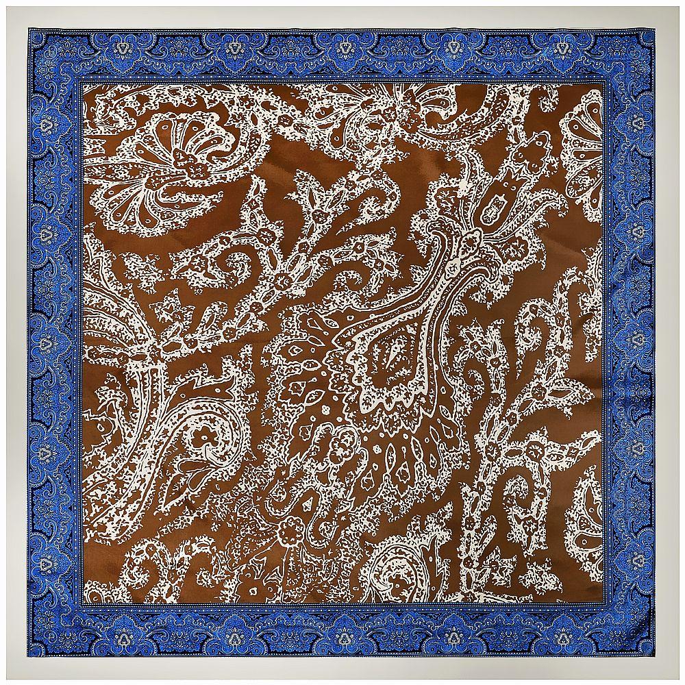 Luxury Four Leaf Clover Flower Headband Hijab Bandana Women Satin Silk Scarf Shawl Foulards Femme Square Scarves Wraps 90*90CM