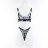 Lace Embroidery Leopard Print Push-up Bra Set - Sexy & Comfortable Women's Lingerie