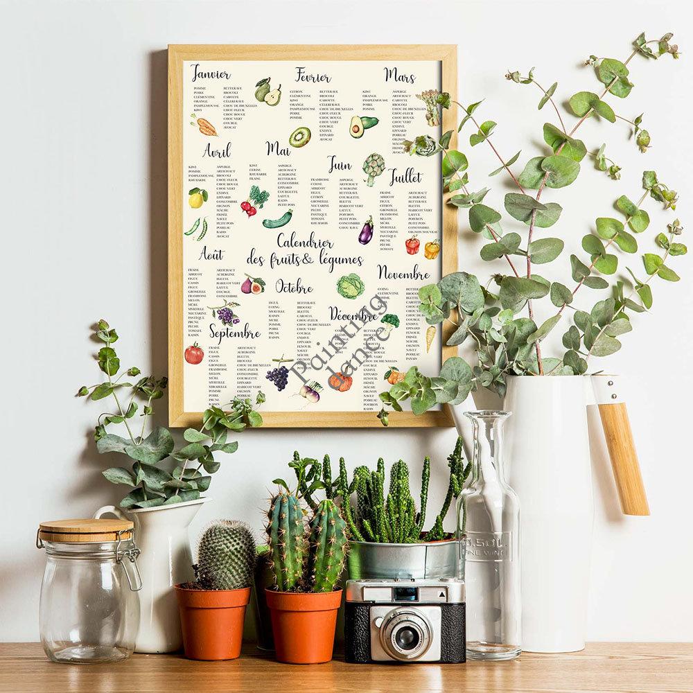 Сезонные фрукты и овощи постеры и принты холст картины ботанические современные настенные картины для кухни комнаты домашний декор