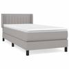 Maison Exclusive - Sommier à lattes de lit avec matelas Gris clair 90x200 cm Tissu