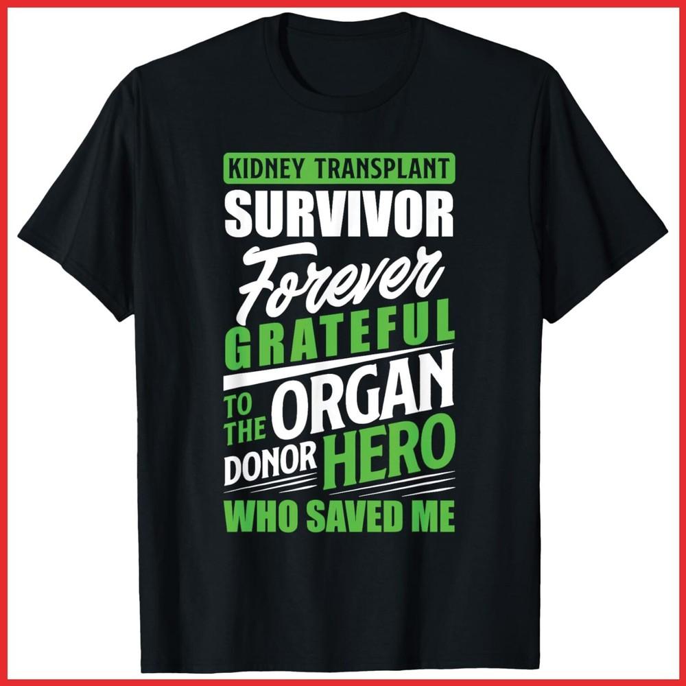 Kidney Transplant Survivor Organ Donor Recipient Black Cotton T-Shirt Unisex T-Shirt