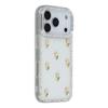 For iPhone 17 Pro Case Rhinestone Edge Small Tulips Decor TPU+PC IMD Phone Cover