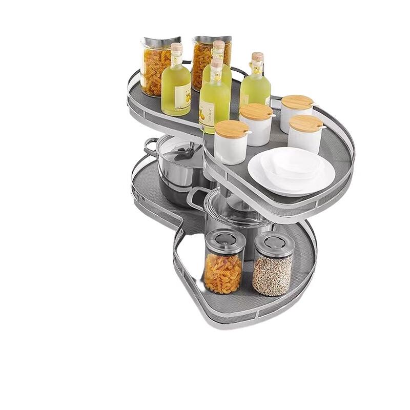 Zhaiwanjia Kitchen Cabinet Double-Layer Pull-Out Storage Rack