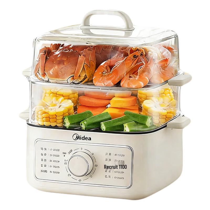 Midea Электрическая пароварка 3-ярусная 10,8 л