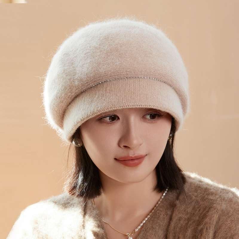 Женская уютная шапка-бини Теплая, ветрозащитная и стильная для осени/зимы Зимняя велосипедная шапка из флиса Утепленная теплая шерстяная шапка Защита ушей Вязаная шапка