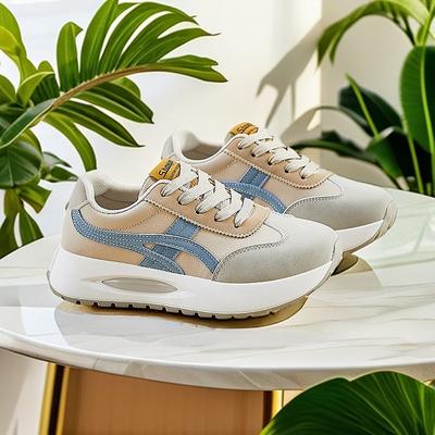 Женские кроссовки на толстой подошве, весенние новинки, увеличение роста, студенческие, для бега, спортивные, для отдыха, уличная съемка