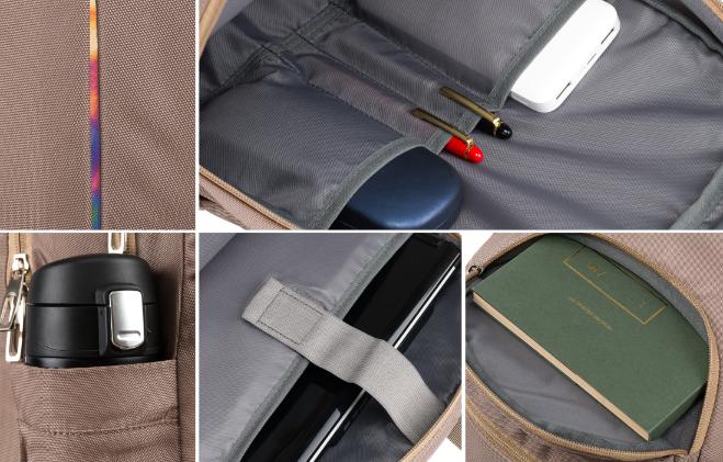 PTN 24400-6928 Beige Laptop Backpack