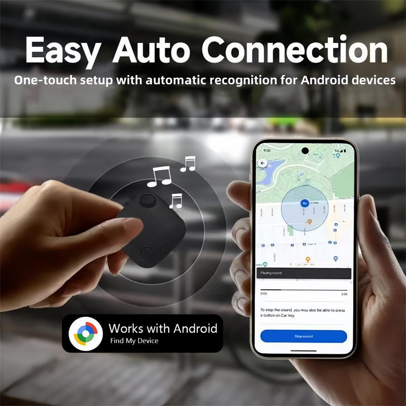 RSH GPS Tracker Android Google Certified Bluetooth Tag Work With Google's Find Hub App Finder for Pixel Xiaomi Items Locator
