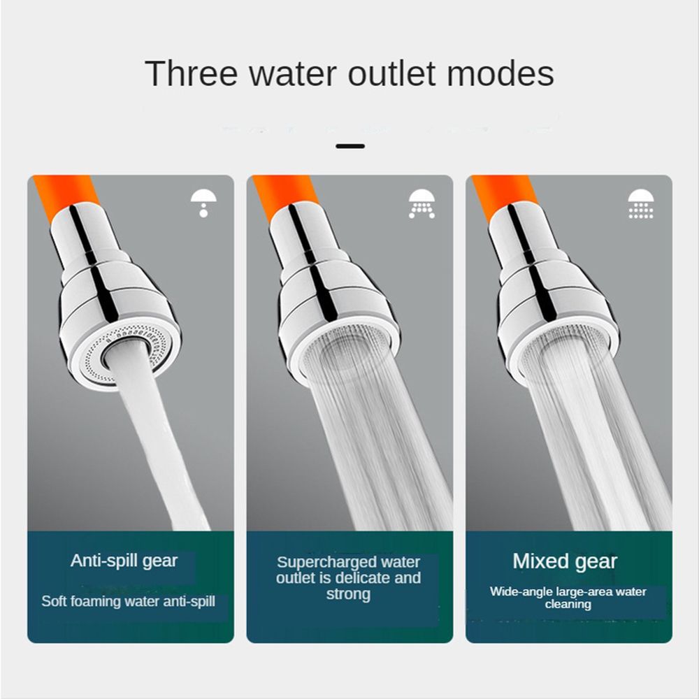 Аксессуары для кранов Вращающийся на 360° гибкий шланговый кран Распылительная головка Удлинитель трубы для крана Удлинительная трубка