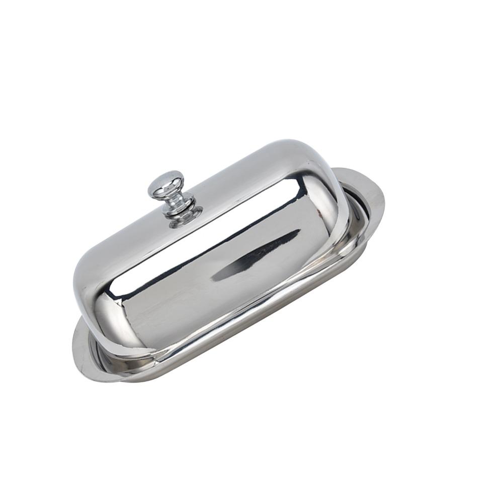 304 Stainless Steel Cheese Box Container With Lid Butter Keeper Holder Christmas Baking