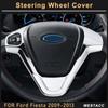 ABS хромированный автомобильный чехол на руль, декоративная наклейка для Ford Fiesta MK7 2009 2010 2011 2012 2013 2014