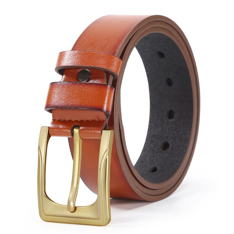 Мужской ремень повседневный ремень из коровьей кожи с пряжкой