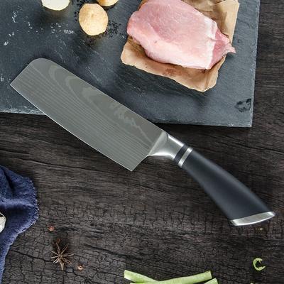 Японский нож Накири 6,5 дюймов лазерный дамасский узор из нержавеющей стали с острым лезвием нож для мяса и овощей инструмент кухонные аксессуары