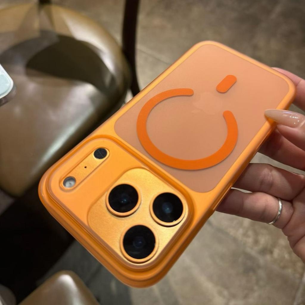 Applicable To IPhone 17 Promax Mobile Phone Case Apple 16 Transparent Ice Fog Matte Magnetic Suction 15 Semen Hole Protection Case