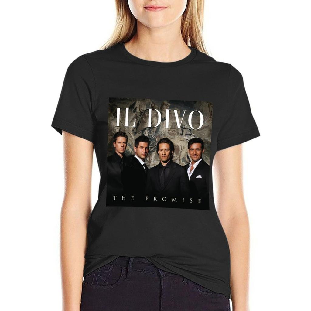 Футболка Il Divo The Promise, симпатичная одежда, футболка с принтом животных для девочек, футболки для женщин, свободный крой