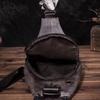 Мужская натуральная кожа, модный дизайн, сумка через плечо на груди, дорожная сумка на одно плечо, рюкзак