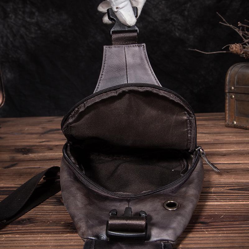 Мужская натуральная кожа, модный дизайн, сумка через плечо на груди, дорожная сумка на одно плечо, рюкзак
