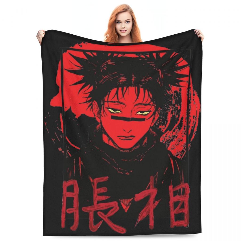 Cozy Choso JJk Manga Jujutsu Kaisen Blanket Merch Bedding Decorative Red Blood Blanket Throw Ultra-Soft Flannel for Office