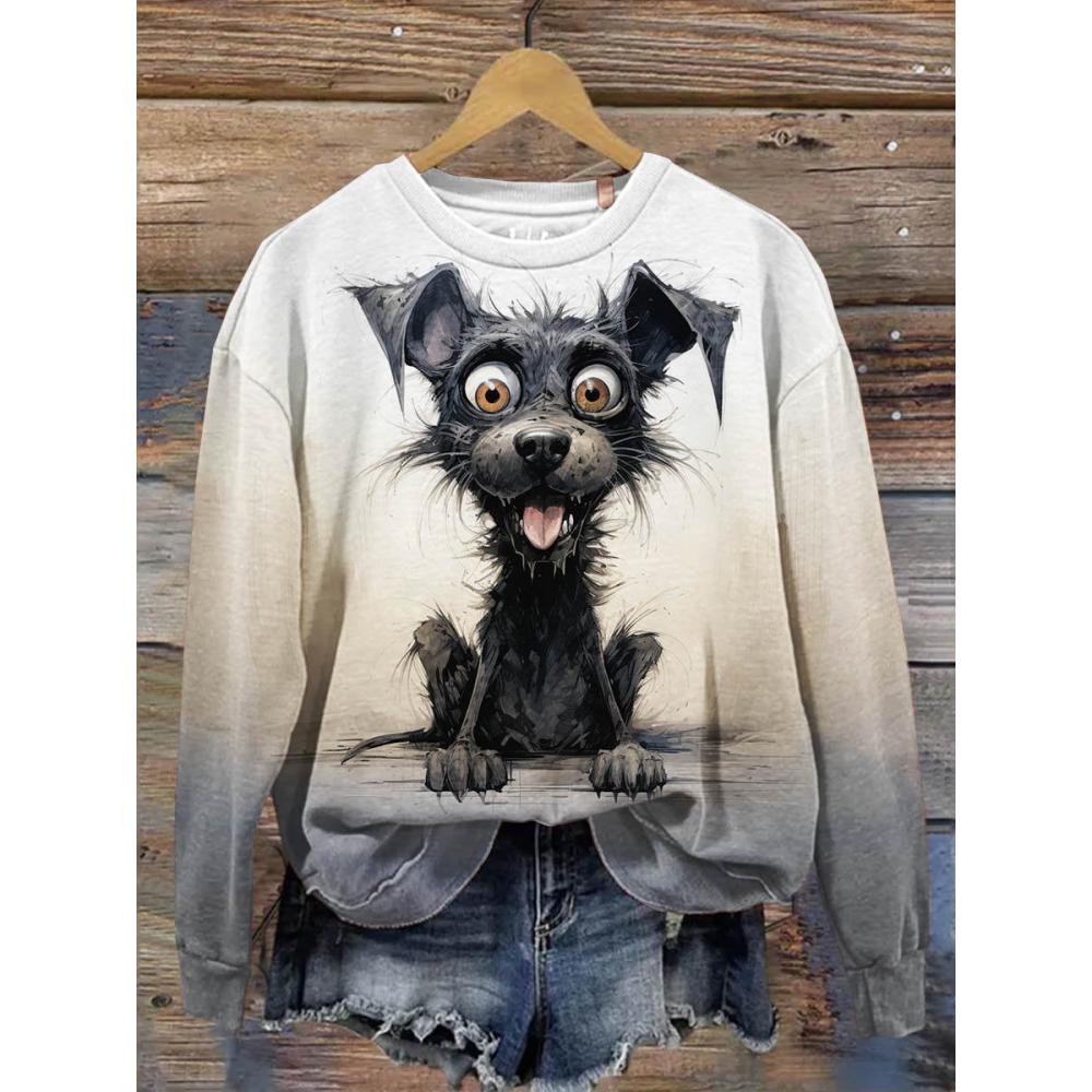 Модная женская толстовка с капюшоном с принтом животных, весна и осень, цветная одежда с принтом тай-дай, повседневная футболка больших размеров с длинными рукавами, тренд 2024 года