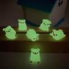 6 шт. DIY Садовые Декоры Милые Светящиеся Миниатюрные Фигурки Свинок Топперы для Торта
