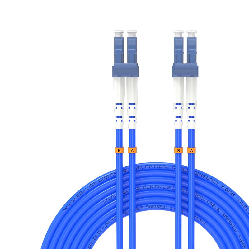 EB-LINK LC-LC Armored Single Mode Duplex Fiber Optic Patch Cable