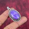 Charoite Pendant, 925 Solid Sterling Silver Gemstone Jewelry, Handmade Pendant, For Mother Day