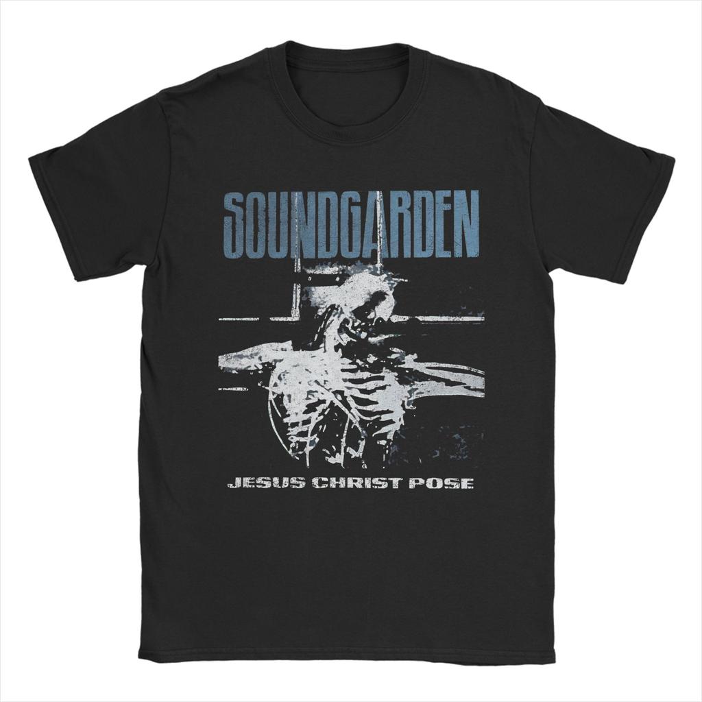Mens Womens Soundgarden American heavy metal bands  Shirt Pure Cotton Graphic Printing T-Shirt  Top Clothing