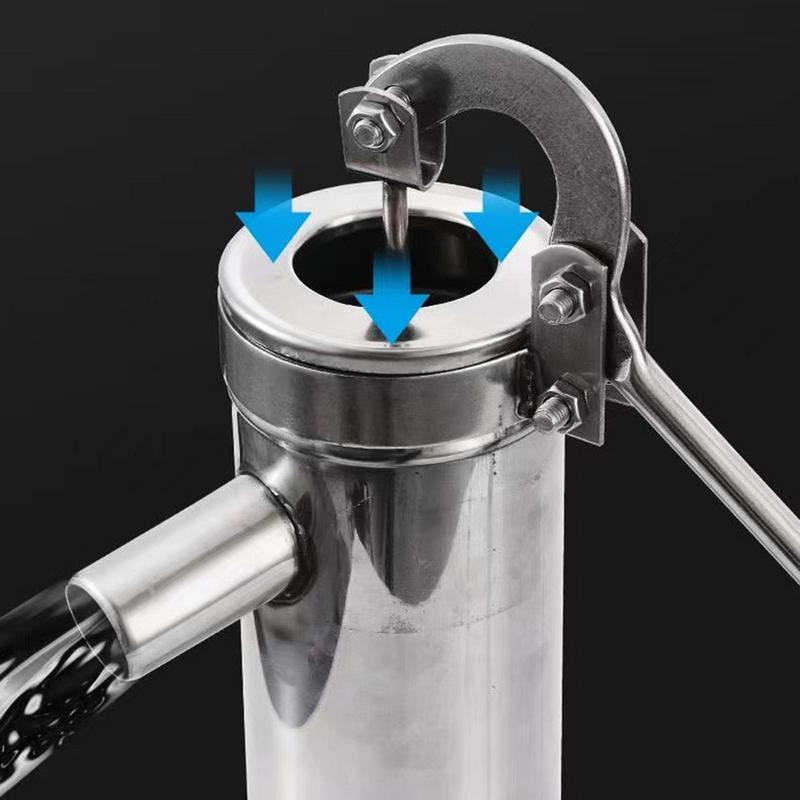 Ручной насос Ручной водяной насос для сада Ручное устройство для всасывания воды из скважины Нержавеющая сталь Усилитель Фонтан для уличного пруда