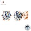 S925 Silver Set With 1ct Color Moissanite Earrings For Girlfriend Valentine's Day Gift Jewelry