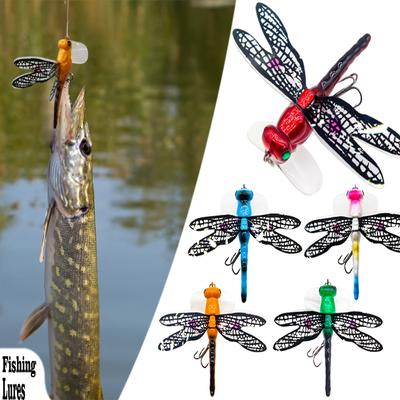 Набор поплавковых приманок для ловли рыбы на воду Dragonfly - разноцветные приманки для ловли пресноводного окуня и щуки, коллекция приманок для вязания мушек