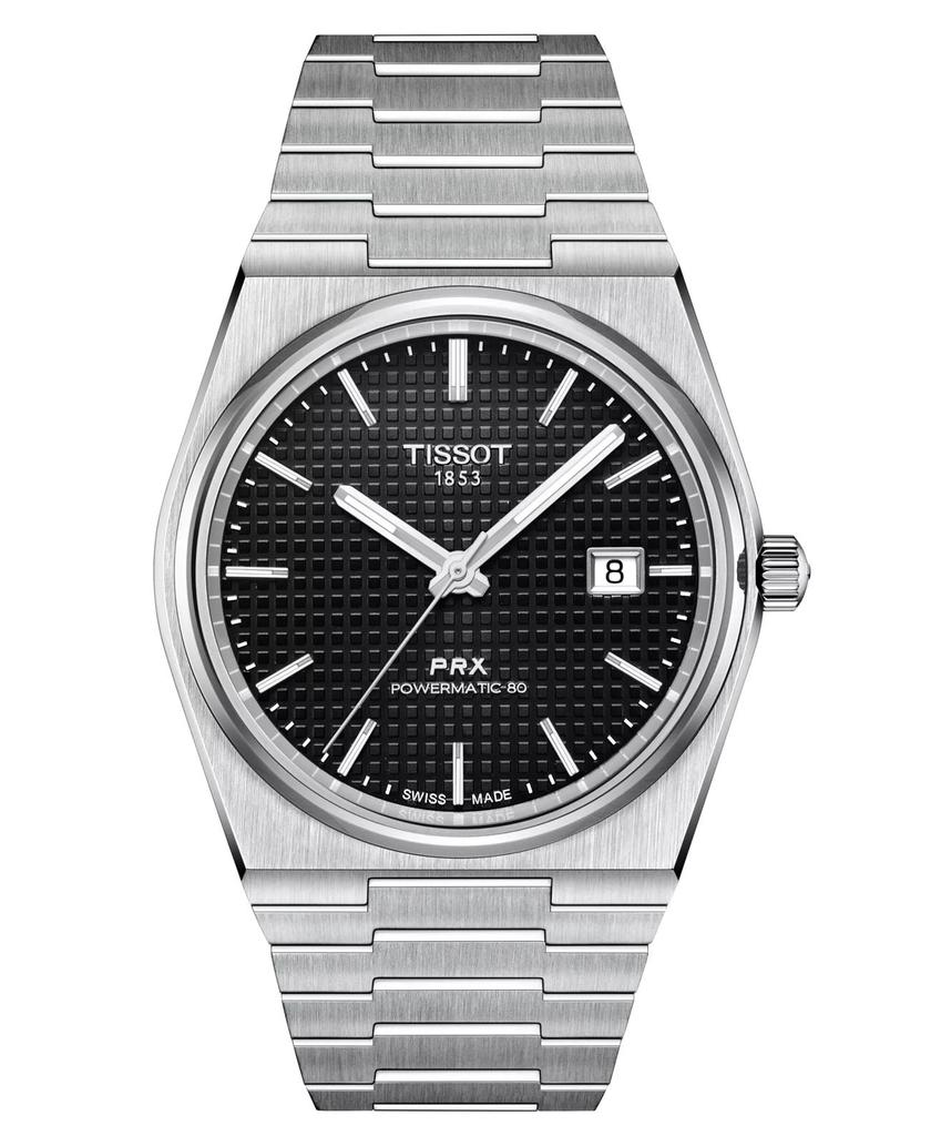Мужские часы Tissot T-Classic PRX Powermatic 80 Automatic с черным циферблатом T137.407.11.051.00