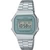 Casio Цифровые часы Серия Vintage A168WA-3AY (Серебристый x Сине-зеленый)