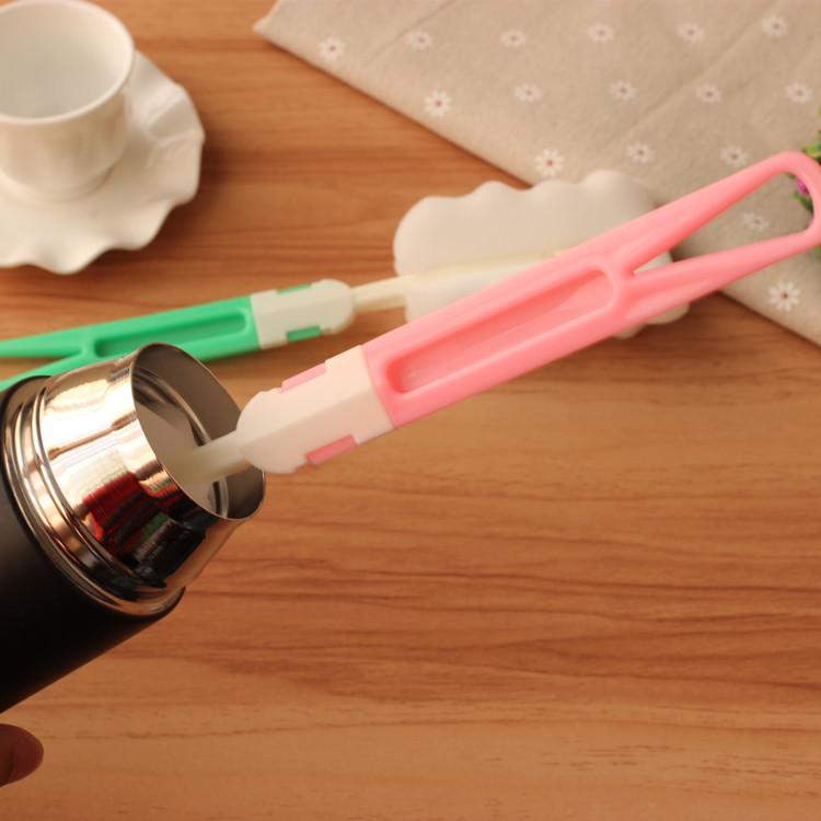 Щетка-губка со съемной ручкой для чистки чашек и бутылок