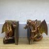1Pair Resin Dragon Sculpture Bookend Art Crafts Desktop Book Stopper Accessories For Study Room Home Office Ornament Cute Gift