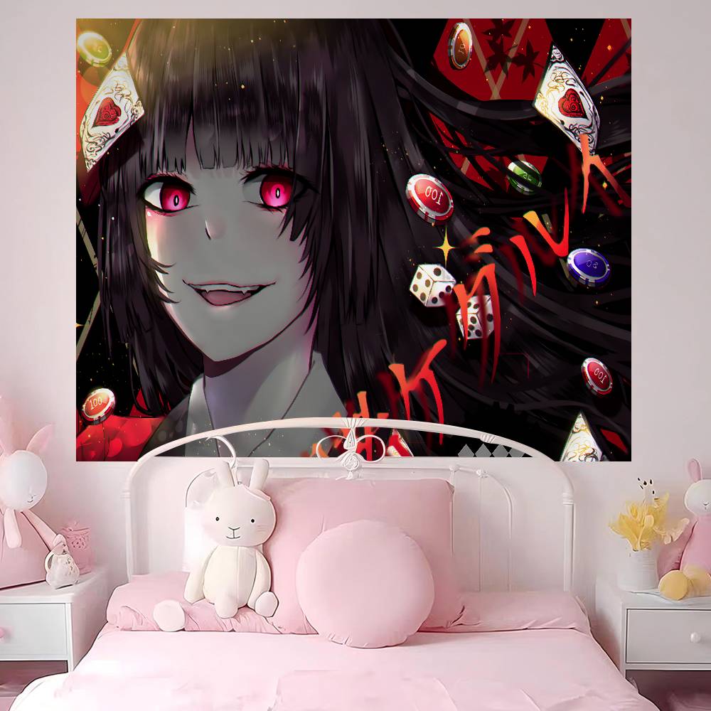 Японская манга Kakegurui Подвесной богемный гобелен Богемные настенные гобелены Мандала Каваи Декор комнаты