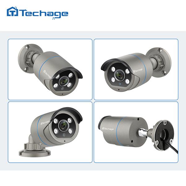 Techage 8CH HD 4MP POE NVR комплект системы видеонаблюдения H.265 цветная ночная уличная аудиозапись IP-камера P2P комплект видеонаблюдения