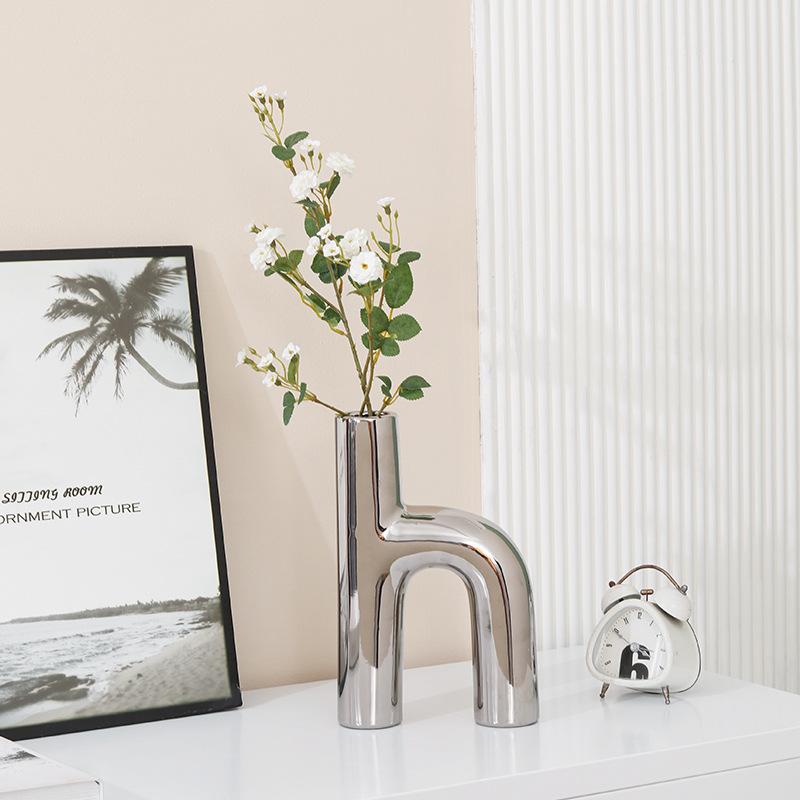 Нерегулярные инсы креативные алфавитные орнаменты Керамическая ваза Мягкое украшение для дома Современное украшение ваза Простое украшение для комнаты