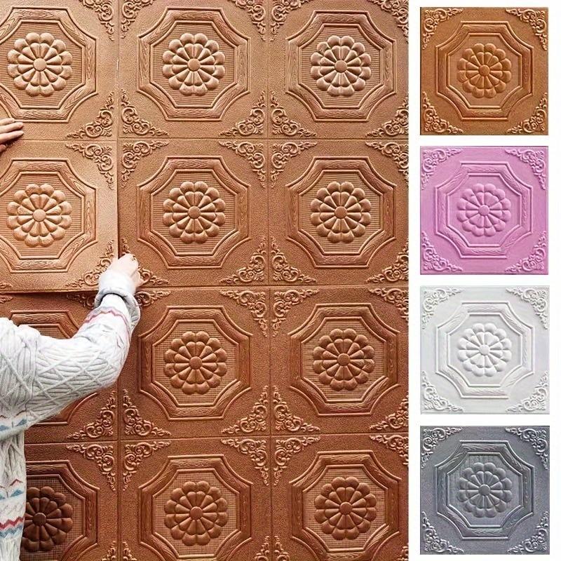 3D белые настенные панели в европейском стиле 10/20 шт. самоклеящиеся наклейки для предотвращения столкновений толщиной 0,2 дюйма современный дизайн стены дома обновление144