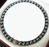 Ожерелье с круглыми драгоценными камнями из натурального черного жемчуга диаметром 10 мм, 17 дюймов