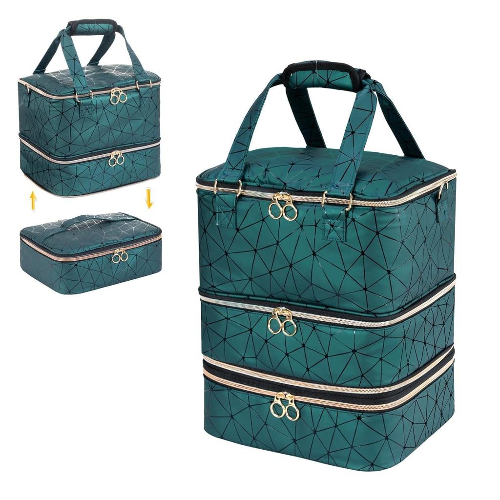 Премиальное чувство съемного большого объема 3 слоя лака для ногтей сумка для хранения может хранить 84 бутылки лака для ногтей световой короб