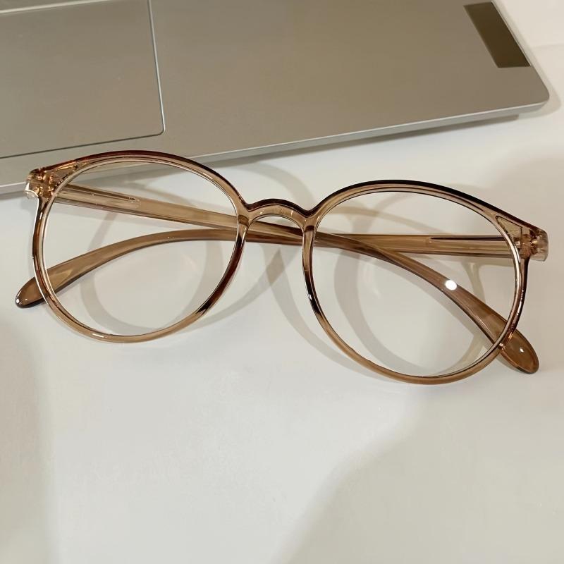 Round Frame Clear Lens Glasses Retro Fashion Decorative Glasses Computer Spectacles For Women Men