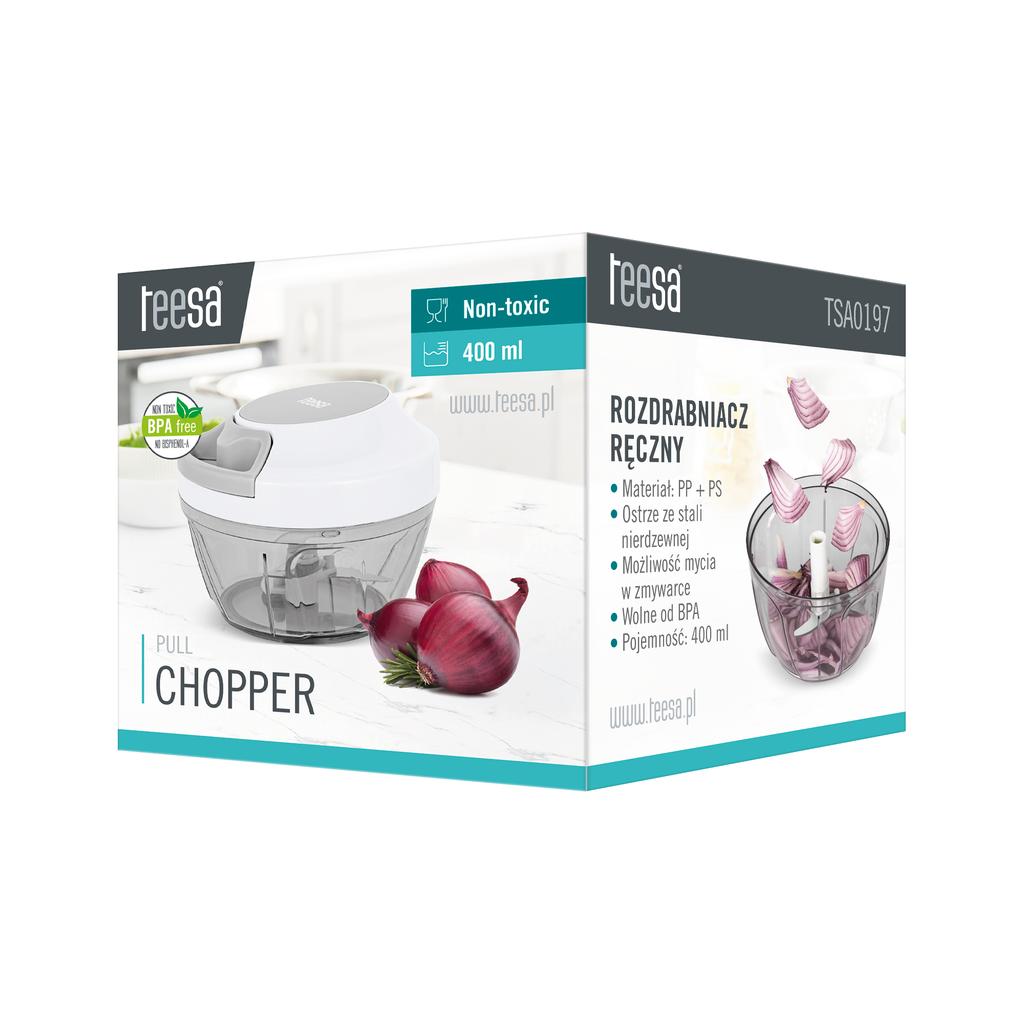 Teesa 400 ml manual chopper slicer
