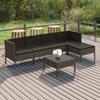 Day and Night - Day and Night Garden Furniture Set 6 Pieces and Gray Synthetic Rattan Cushions