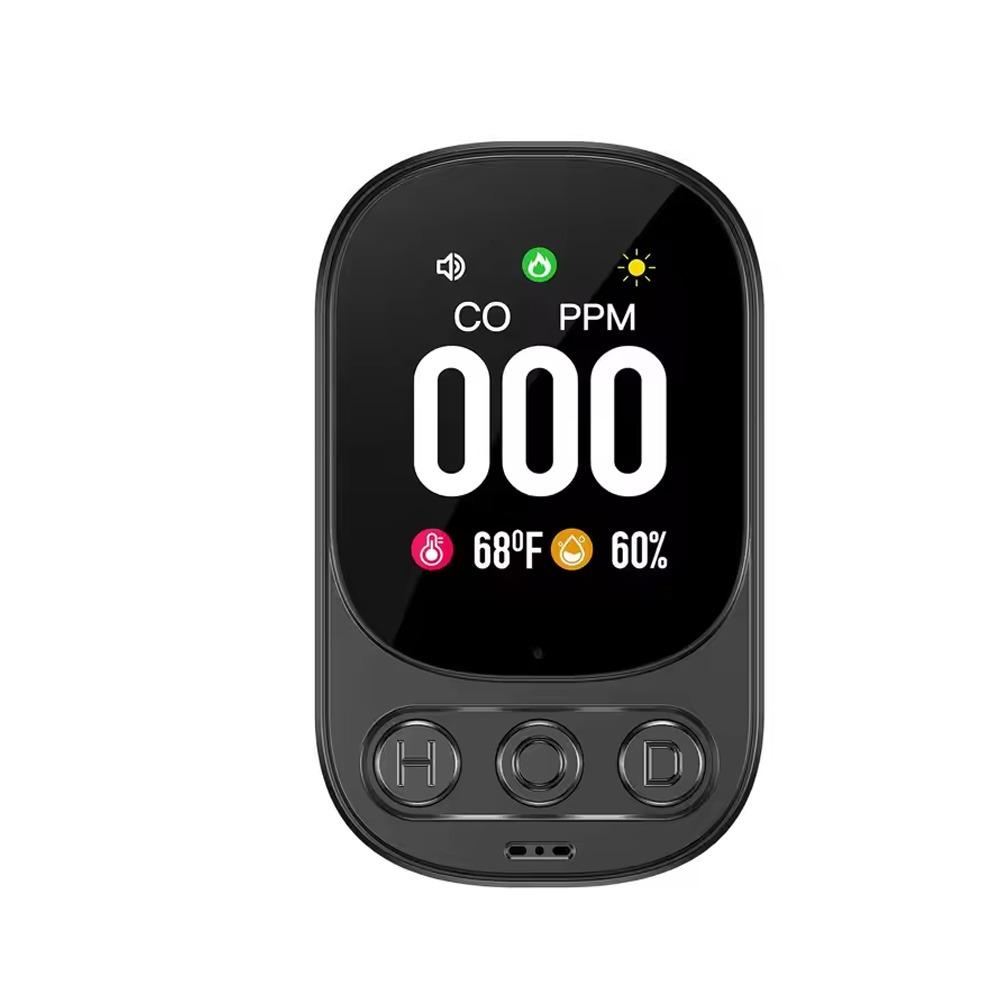 Real Time Monitoring CO Monoxide Alarm Large Screen Temperature Humidity Detector Travel
