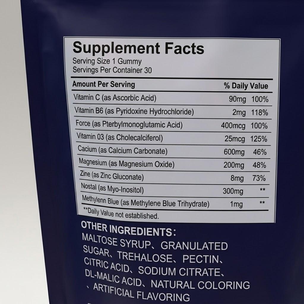 Support Mental Clarity & Nootropics (30 Gummies) Methylene Blue Gummies – Cellular Energy & Focus Support (30 Gummies)