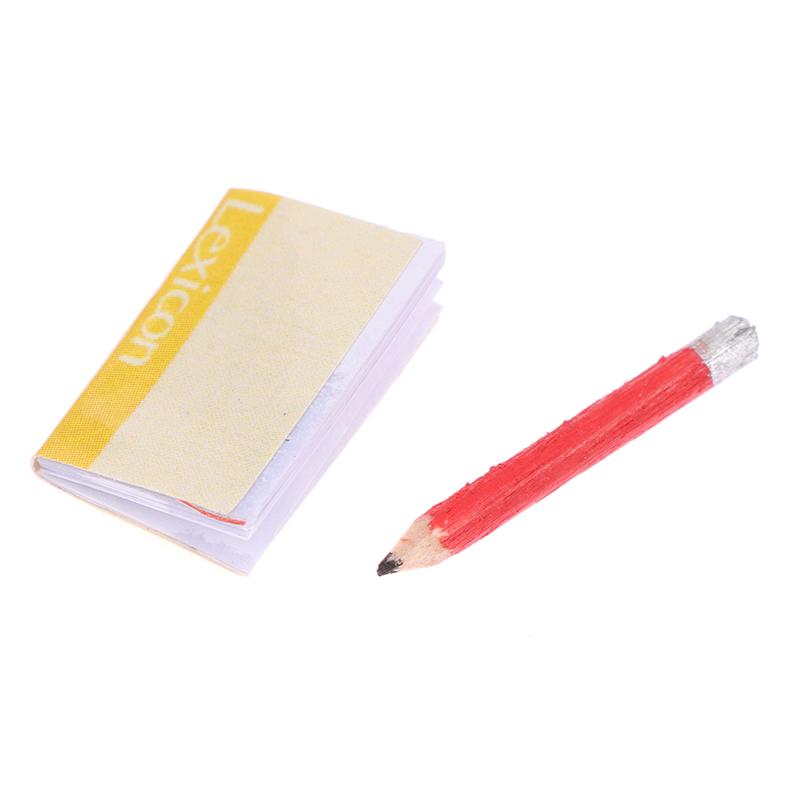 1Комплект 1:12 кукольный домик, миниатюрный блокнот, ластик для карандашей, студенческие канцелярские принадлежности, модель, детская игрушка для ролевых игр, аксессуары для кукольного дома