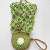 Hand Woven Water Cup Mesh Bag Folding Water Bottle Tote Bag  Umbrella Storage