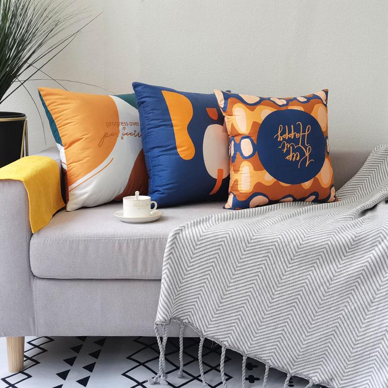 Скандинавский стиль Наволочка Коричневая Современная Простая Наволочка для диванной подушки Короткий плюш Чехол для автомобильной подушки Без наполнителя