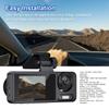 3 Cameras Dash Cam Multi-Language Clear Car Rearview Mirror Car Video Recording Camcorder Wide