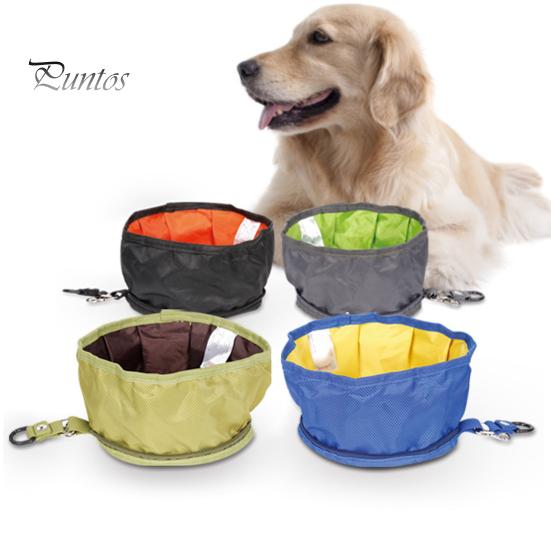 Collapsible Dog Bowl Leak-Proof Waterproof Safe Outdoor Folding Pet Bowl with Buckle And Zipper for Camping Hiking Dogs Cats Food Water